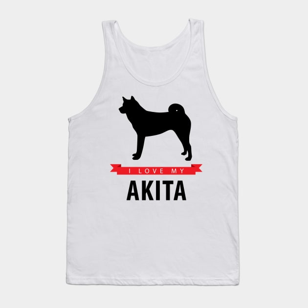 I Love My Akita Tank Top by millersye